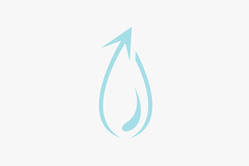 Illustration vector graphic of water drop arrow. Good for logo