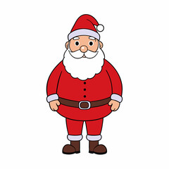 Christmas santa claus Vector Illustration, santa claus Vector Art, Christmas santa claus Silhouette, santa claus with a bag cartoon Character icon	