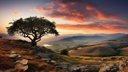 beautiful nature landscape panoramic photo