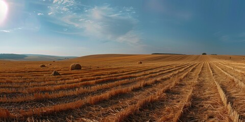 Hay Bales in Field