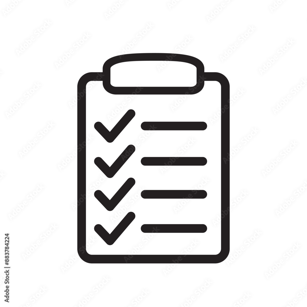 Poster clipboard icon. clipboard symbol. clipboard, checklist, documents and tasks. task list guideline sig