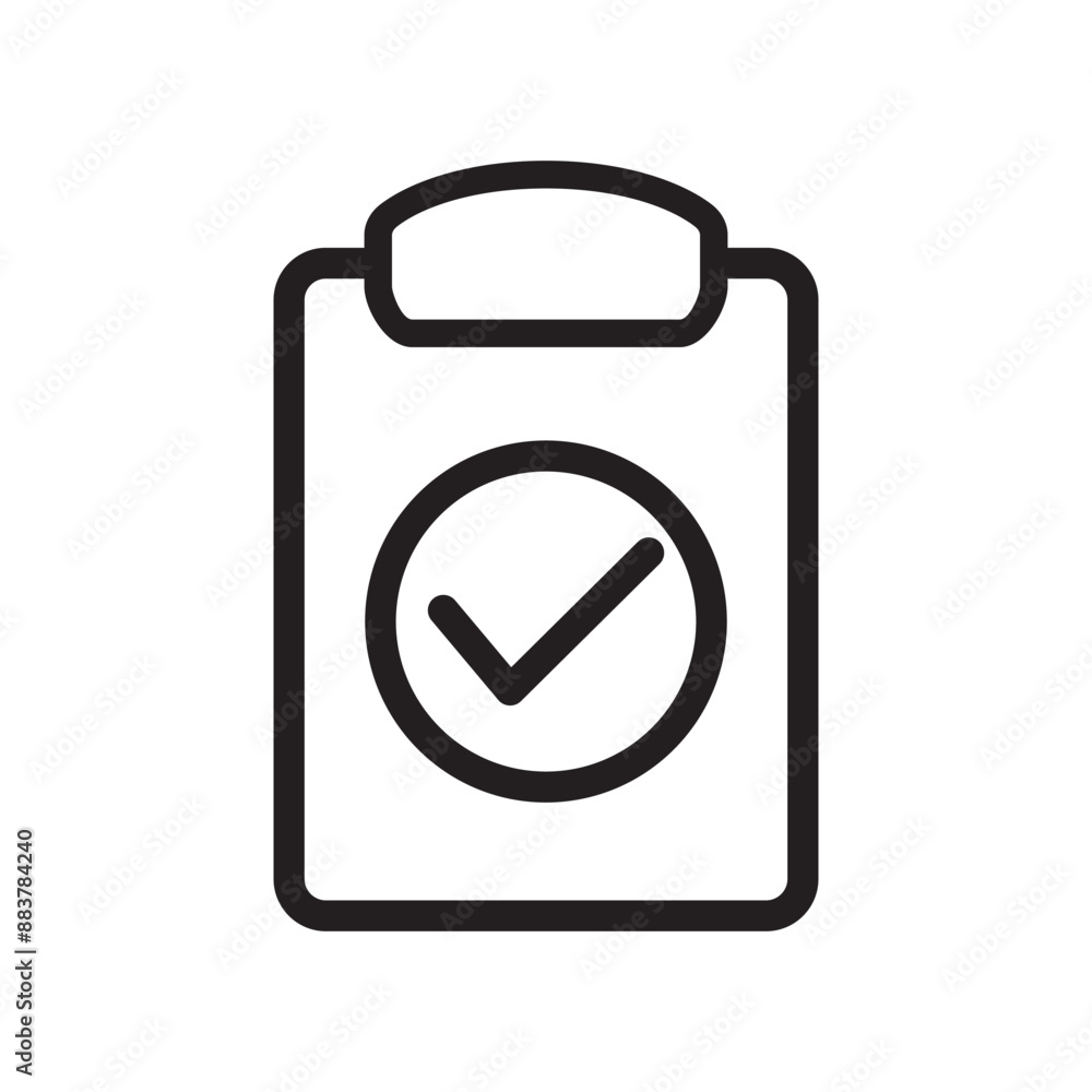 Poster clipboard icon. task done. signed approved document icon. survey. extra options. application form. f