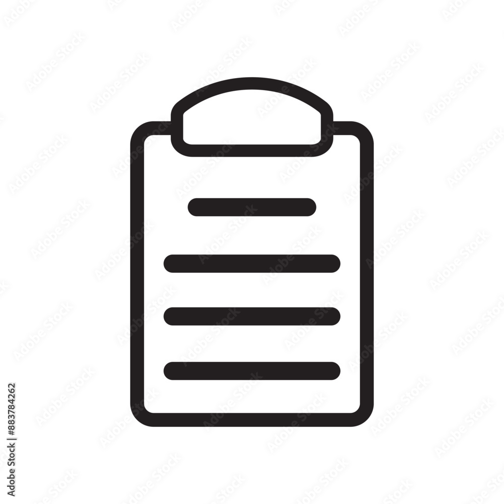Aufkleber clipboard icon. clipboard symbol. clipboard, checklist, documents and tasks. task list guideline sig