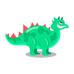 standing, specie, dinosaur, reptile, animal, creature, mascot, character, cartoon, flat, vector, sticker

