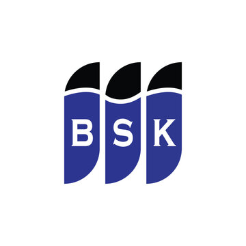 BSK letter logo design on white background. Creative  modern BSK letter logo design. Vector design.