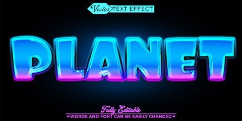Planet  Vector Editable Text Effect Template