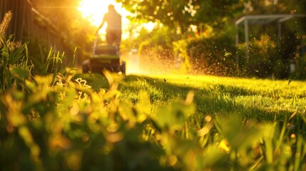 Person Riding Lawn Mower