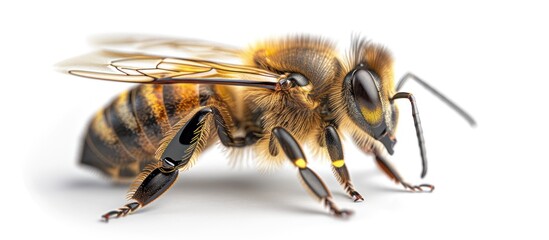 Close-Up of a Honeybee in Profile