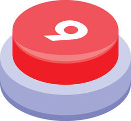 Red button showing number nine for developing games and mobile applications
