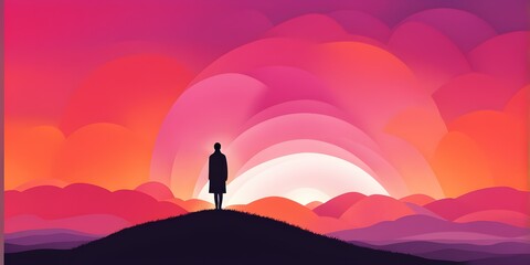 abstract minimalist illustration embodying the concept of freedom