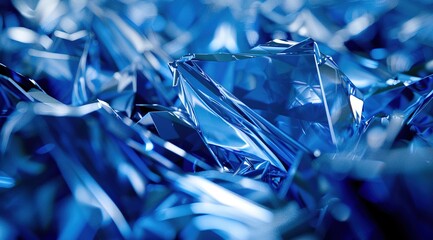 blue christmas tinsel