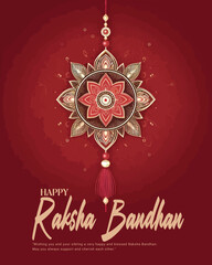 Happy Raksha Bandhan a Brother Sister bond Rakhi Festival Social Media Post Template