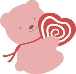 하트 분홍곰