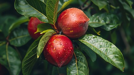 Combava fruit on a leafy tree