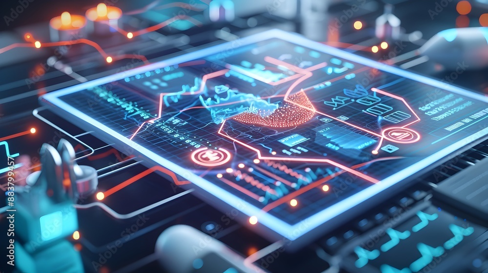 Poster pulse oximeter interface with zorapterans highlights advanced healthcare monitoring capabilities