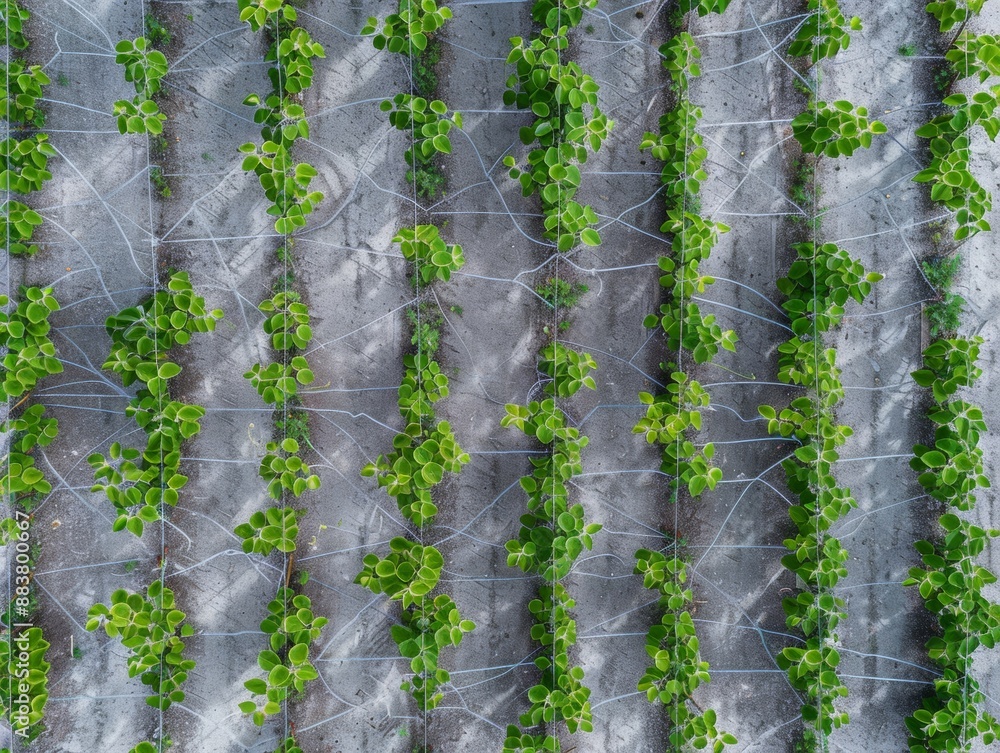 Poster aerial view of intricate silver bodysuits arranged in a symmetrical geometric pattern with textured 