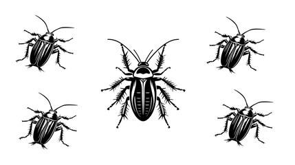 vector isolated set of insect silhouettes,Hand drawn vector illustration. Vector drawing of tree honeybee