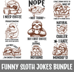 Funny Sloth Jokes Bundle