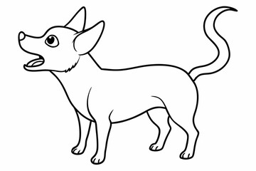 
Chihuahua Dog line art vector illustration, Dogs and puppies in different breed, corgi, golden retriever, poses, sitting, standing, jump

