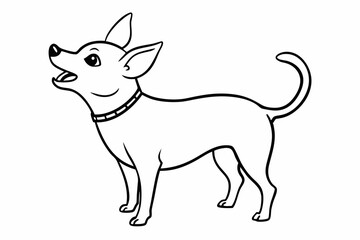 
Chihuahua Dog line art vector illustration, Dogs and puppies in different breed, corgi, golden retriever, poses, sitting, standing, jump

