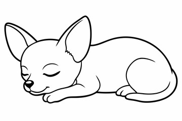 
Chihuahua Dog line art vector illustration, Dogs and puppies in different breed, corgi, golden retriever, poses, sitting, standing, jump

