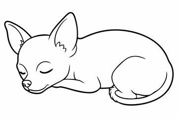 
Chihuahua Dog line art vector illustration, Dogs and puppies in different breed, corgi, golden retriever, poses, sitting, standing, jump

