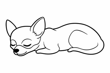 
Chihuahua Dog line art vector illustration, Dogs and puppies in different breed, corgi, golden retriever, poses, sitting, standing, jump

