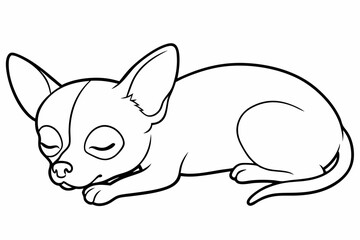 
Chihuahua Dog line art vector illustration, Dogs and puppies in different breed, corgi, golden retriever, poses, sitting, standing, jump

