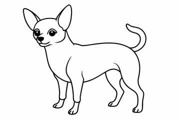 
Chihuahua Dog line art vector illustration, Dogs and puppies in different breed, corgi, golden retriever, poses, sitting, standing, jump

