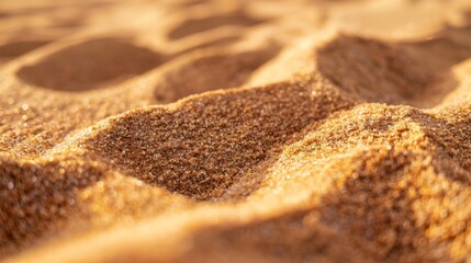 Close-up photo of sand pile It showcases fine textures and fine details. This image captures the natural elements and soil. It emphasizes the beauty of simple materials in a magnified view.