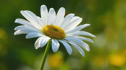 Fototapeta premium close-up single daisy, its simple elegance grace captured perfectly