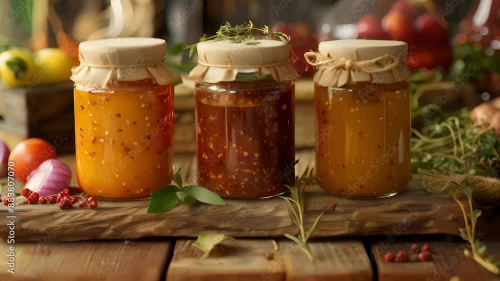Poster artisanal condiments and sauces made from locallygrown produce perfect for adding a unique touch to 