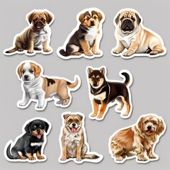 Adorable puppy stickers are perfect for decorating journals, planners, and scrapbooks.