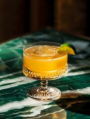 Captivating Colorful Drink in Chilled Glassware