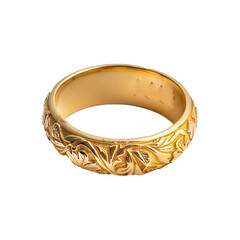  Weeding Gold ring  isolated on PNG 