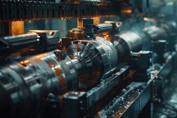 Obraz premium Industrial Machine Close-Up