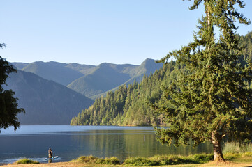 morning on a mountain lake