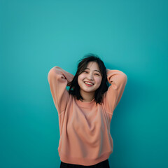 Fototapeta premium 可愛い笑顔のアジア人女性