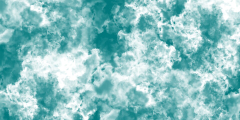 Abstract watercolor illustration featuring a Blue and white sky with wispy clouds. Bright background texture paint art. Watercolor grunge background in a light sky blue color.