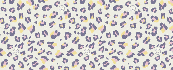 beautiful abstract foot print geometric decorative artistic element background allover seamless pattern design illustration in berry yellow pink color combination for digital home textile and apparels