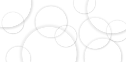 Abstract background with circle white abstract geometric background with soft light white paper circles in design .Gray abstract. Modern design background for report and project presentation template.