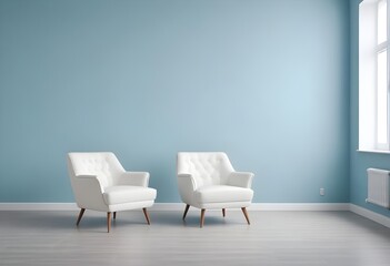 Mockup poster frame on the wall of the living room. Luxurious apartment background with contemporary design. Modern interior design. 3D render