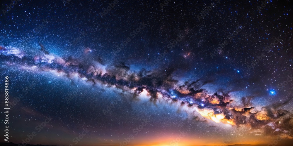 Canvas Prints Stunning image of the Milky Way galaxy and countless stars in the night sky, stars, Milky Way, galaxy, astronomy, space