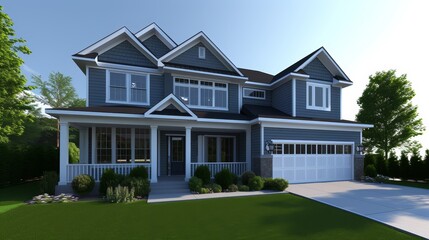rendering of an architects dream house  AI generated illustration