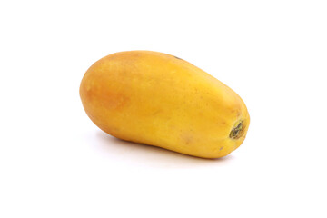 ripe papaya isolated on the white background.