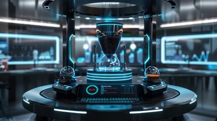 Black turntable needle scratching gold coin amidst vintage gears - time is money concept