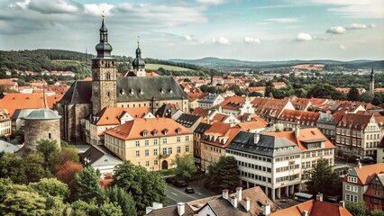 Fototapeta premium Historic town of Eisenach, Germany with stunning architecture and a rich cultural heritage, Eisenach