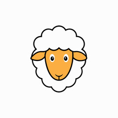 Sheep head logo design vector illustration on a white background