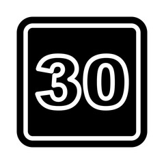 30 Number Vector Glyph Icon Design