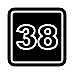 38 Number Vector Glyph Icon Design